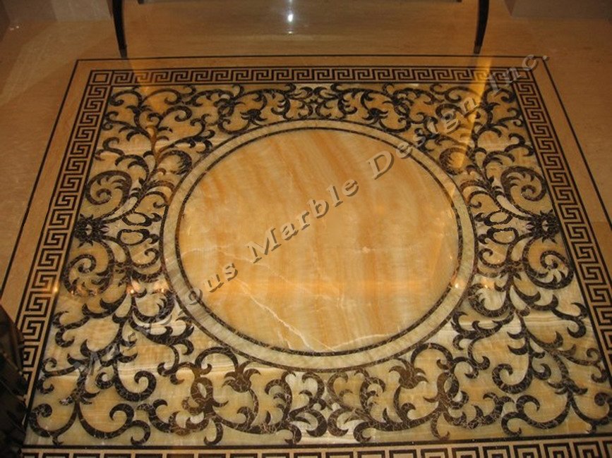 custom marble medallion